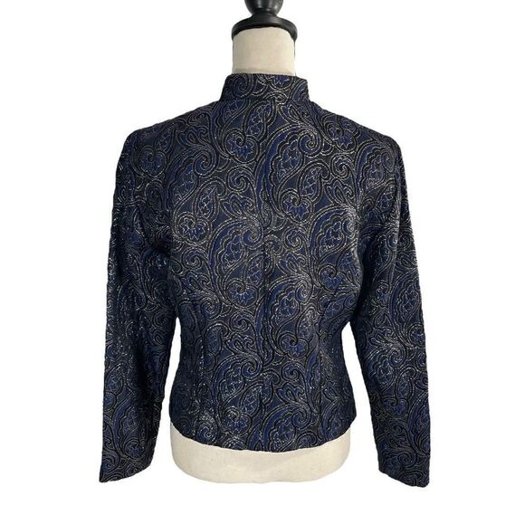 MSK Button Up Blazer Jacket Navy Blue - Picture 4 of 8